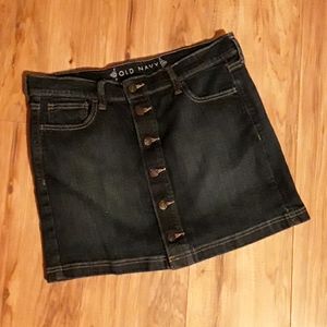 Old Navy Denim Short Skirt Buttons Size 8